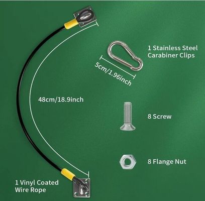 स्टेनलेस स्टील तार रस्सी कचरा कैन ढक्कन लॉक धातु सार्वभौमिक ढक्कन लॉक आउटडोर कचरा कैन के लिए