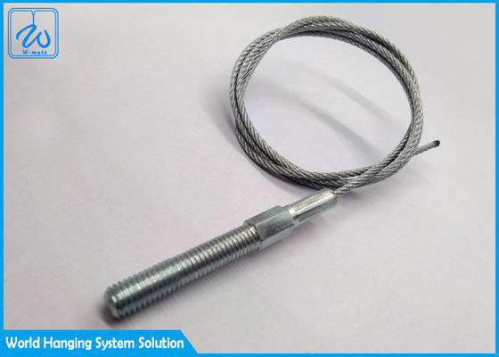 7x7 एयरक्राफ्ट केबल असेंबली थ्रेड स्टड M6 के साथ समर्थन लैनयार्ड के लिए
